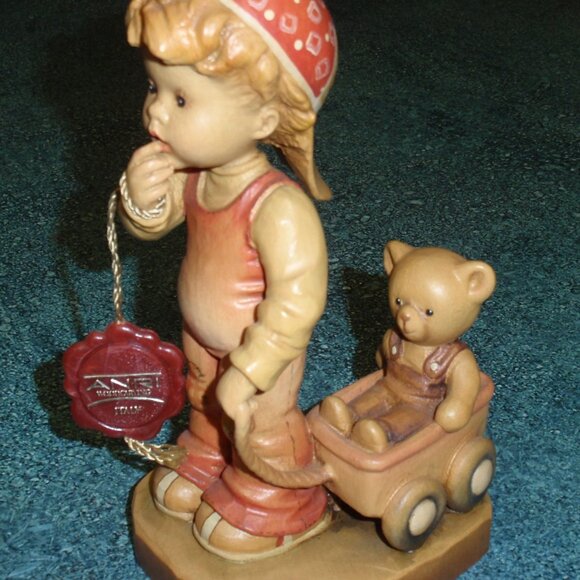 ANRI Sarah Kay Wood Carved 6" Figure "Finding Our Way" Great Gift With Box! - Picture 9 of 10